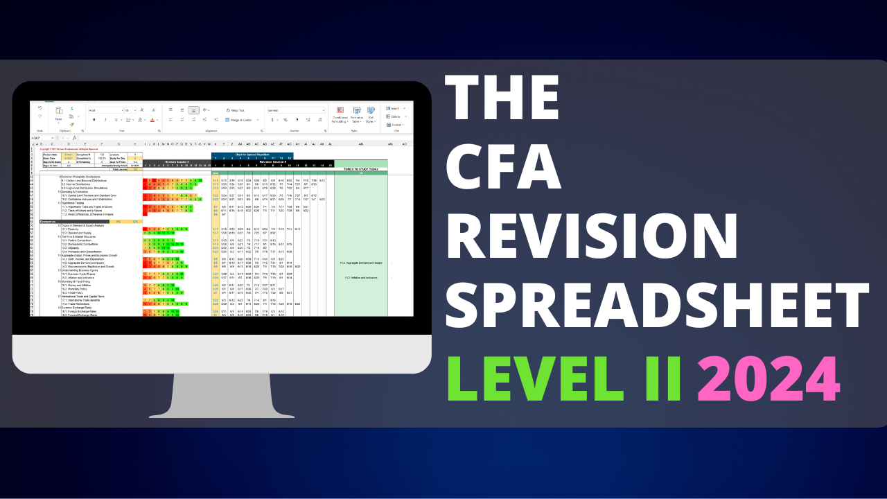 2024 CFA Revision Spreadsheet - Level II