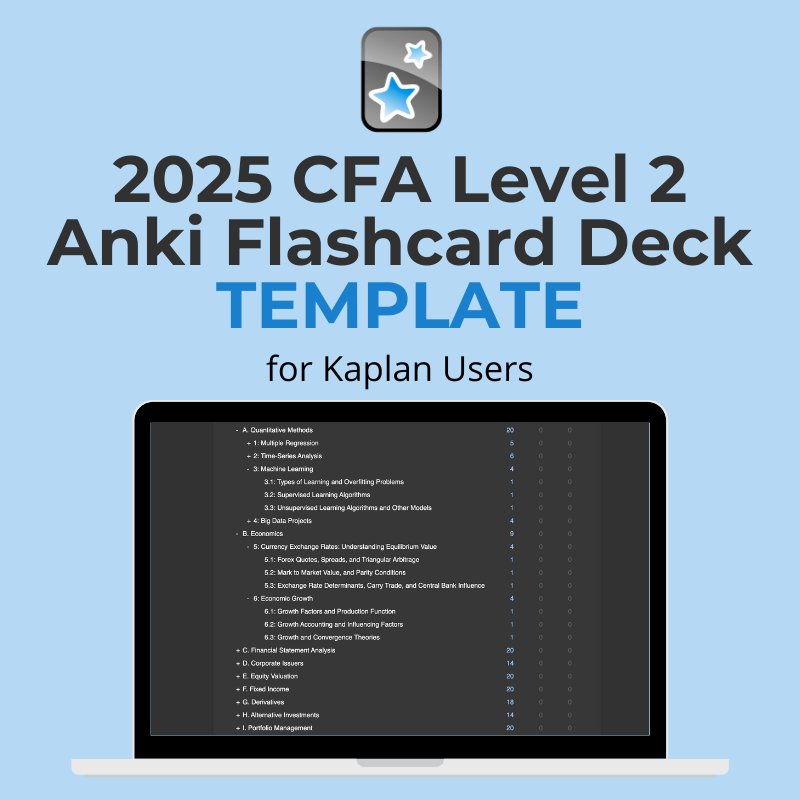 2025 CFA Level 2 Anki Flashcard Deck TEMPLATE